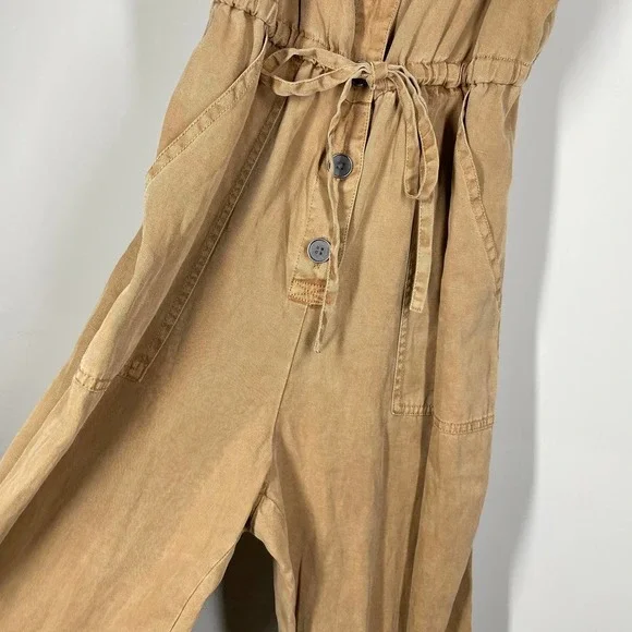 ALICE + OLIVIA Tiana Button Front Patch Pocket Jumpsuit 0 - Picture 7 of 13